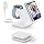 Fast Wireless Charger for Samsung Galaxy Z Flip 8-2 in 1 Foldable Travel Charging Station for Galaxy Z Flip 7 6 5 4 Series and Motorola Razr+, Galaxy Watch,White (Adapter PD 20 watt Included)