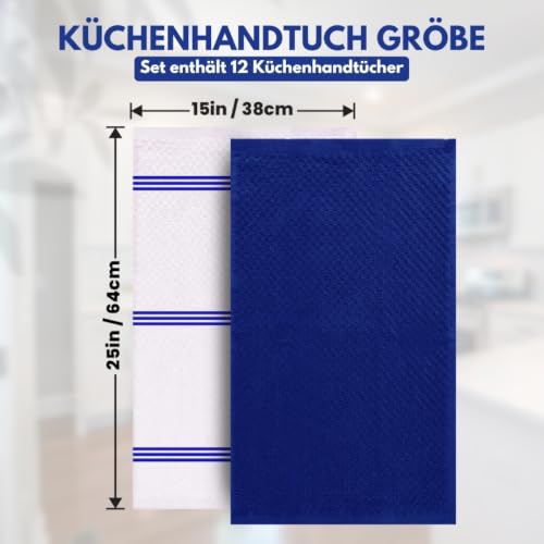Infinitee Xclusives Geschirrtücher 12er Set, 38x64cm Küchentücher – Ansicht 2