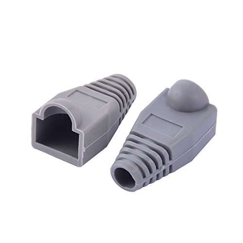 Cable de Ethernet RJ45 conector tapa gris de 11 piezas para protección de cables LAN 2