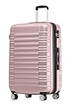 BEIBYE Reisekoffer 2088 Hartschalekoffer Gepäck Koffer Trolley Bordcase Handgepäck M in 14 Farben (Rosagold)