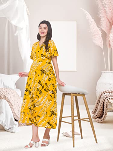 Image of AV2 Womens Viscose Maternity | Nursing |Feeding | Breast Feeding Dress with Zippers for Post Pregnancy