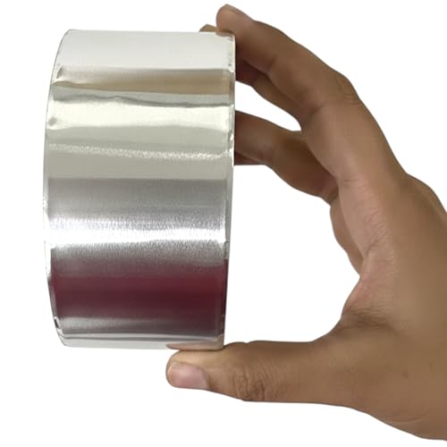 Image of Mario Aluminium Foil Tape - Silver Tape - 48mm (2 inch) Width, 20mtr Length-1 Roll - Heavy-Duty Foil Tape for Air Duct Sealing, HVAC, AC Ducting, Pipe Insulation & High-Temperature Applications