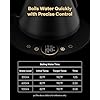 Cocinare Gooseneck Electric Kettle, 1F Precise Temperature Control, 1500W Fast Heating, Pour Over Coffee & Tea Kettle with Brew Timer & Keep Warm, Stainless Steel, 0.9L (Goya Walnut)