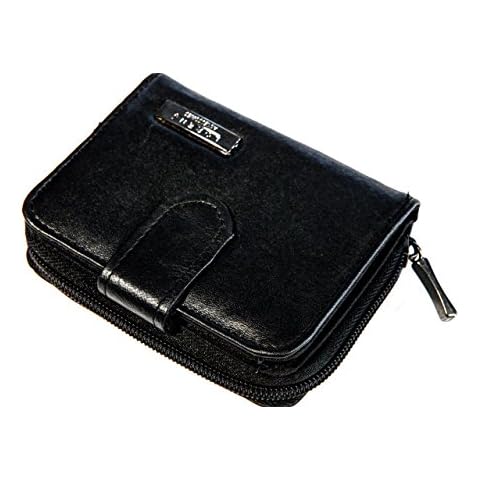 Lorenz Small Black Leather Purse with RFID Cover