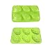 IHOMECOOKER 2PC Silicone Baking Mold Set Green Easter Set Eggs Set