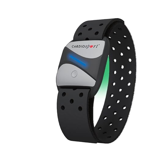 Cardiosport Heart Rate Monitor Armband, Bluetooth ANT+ for running, cycling, gym. Compatible with Strava Zwift Peloton Garmin Wahoo App