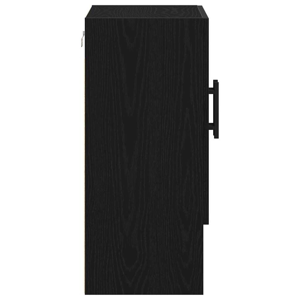 vidaXL Mobile a Muro Rovere Nero 60 x 31 x 70 cm Legno Multistrato Scaffale Rettangolare