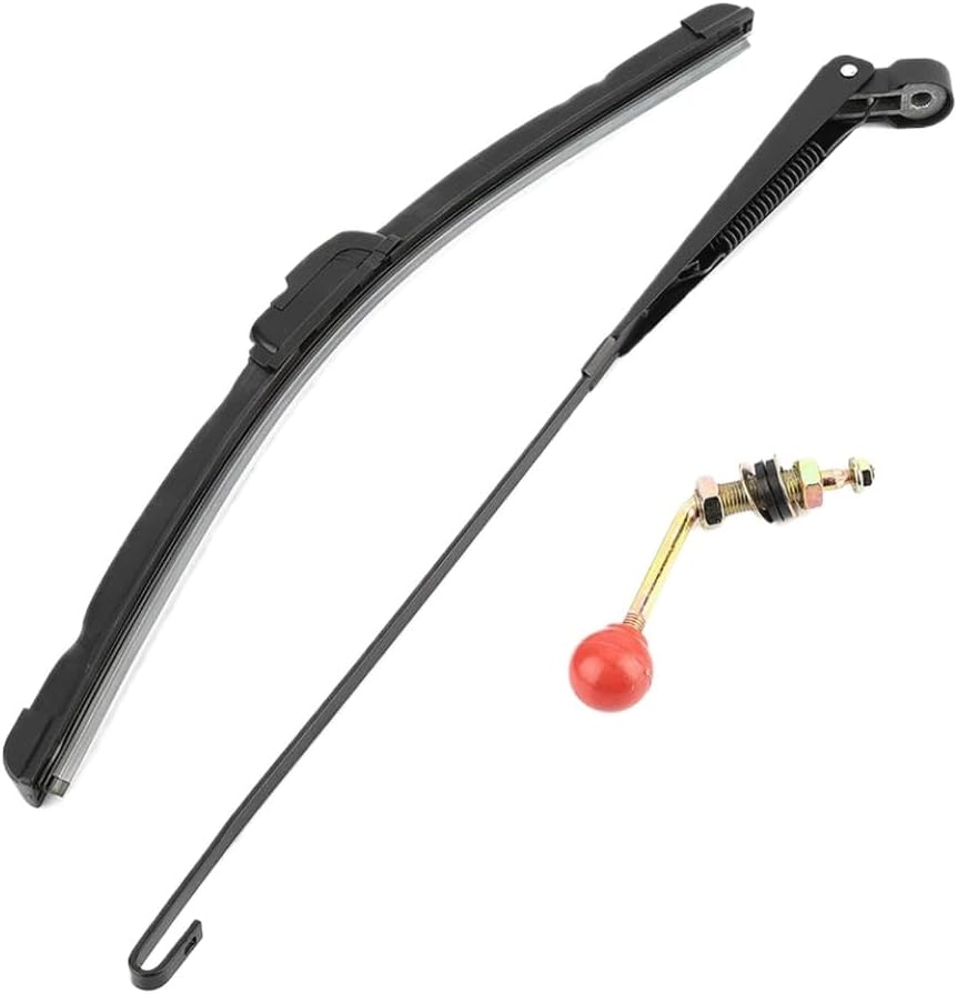 UTV Manual Hand Operated Windshield Wiper Replacement Kit Compatible With Universal Windshield Wiper