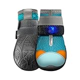 Cushioned Grip Sole Treads: Engineered foam sole with textured grip treads provides traction on pavement grass and trail surfaces reducing slip during turns and runs on slick surfaces keeping pets steady