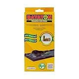 RATATON - Trappole di colla per ratti, topi e serpenti, 2 vassoi con veri semi di mandorla e odore di arachidi che attirano tutti i tipi di ratti e topi