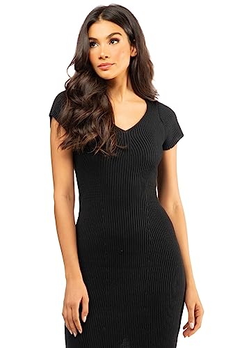 Vestido Tricot, Guess, Feminino, Preto, M