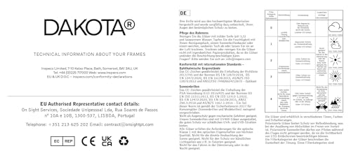 Dakota Brille mit Sehstärke (Modell DKO-AOM 05-106) für Herren, Quadratisch, gefertigt aus Acetate , optional mit Sonnenbrillen tönung oder Blaulichtfilter