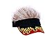 HAFKOIS Men's Visor with Hair Fake Hairs Visor Hat with Hair for Men Funny Spiked Sun Hats Novelty Baseball Wig Caps Birthday Gift