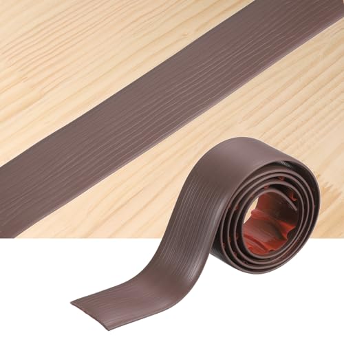 Bande de transition de sol en vinyle auto-adhésive PVC marron café 2m - 2