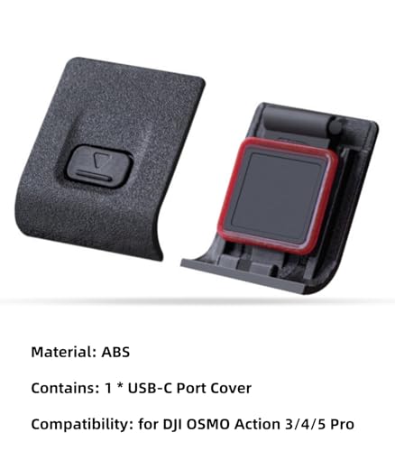 Cubierta de puerto USB-C para DJI OSMO Action soluciona la pérdida de la tapa impermeable original 7