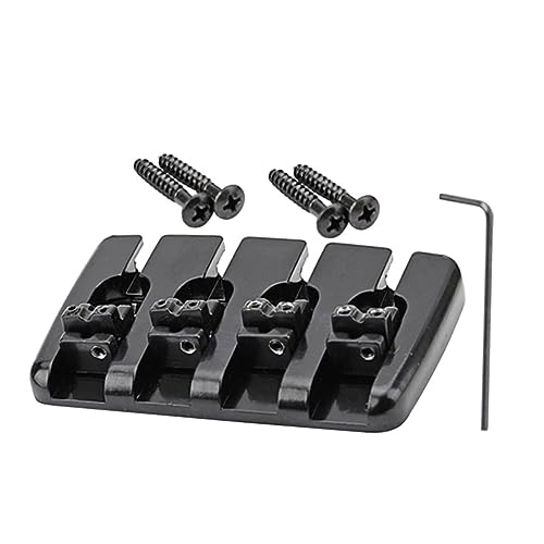 CIMAXIC 1 Set Bass Guitar Metal Bridge Saddles Bass Saddle Metal Bridge Supply for