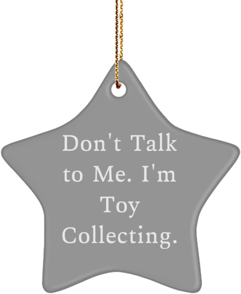 Reusable Toy Collecting Gifts, Don't Talk to Me. I'm Toy Collecting., Best Holiday Star Ornament Gifts for Friends