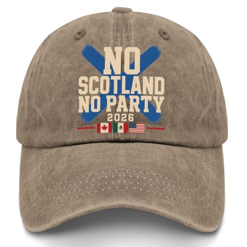 No Scotland No Partys 2026 Hat Scotland Soccer Fan Baseball Cap Football Supporter Adjustable Cap for Men Women Sports Fan Gifts