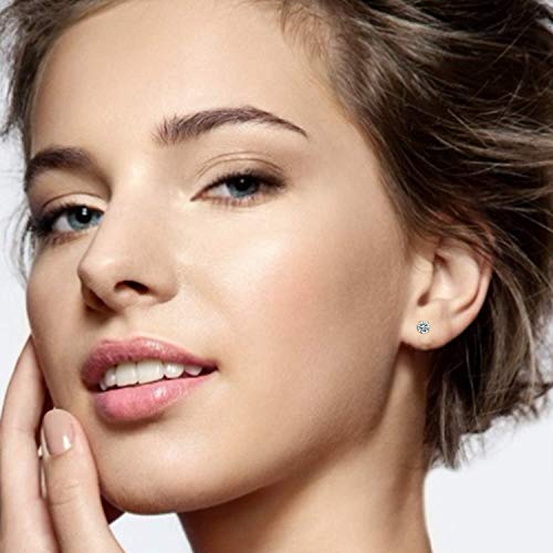 Cubic Zirconia Hypoallergenic Stud Earrings For Women Men Girls Statement Cartilage Fashion Surgical Steel Helix Earrings 5 Pairs #TOP3