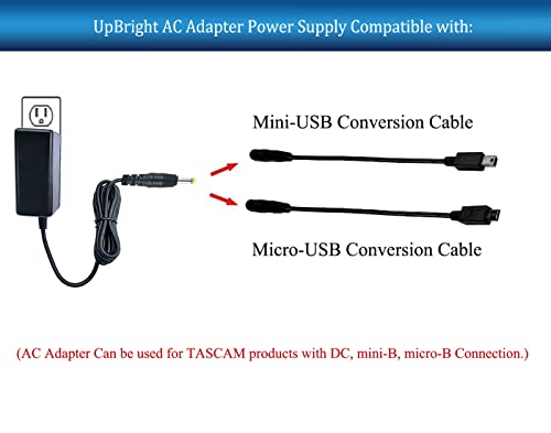 Upbright 5V Ac/Dc Adapter Compatible With Tascam Ps-P520E Trainer Recorder Porta Studio Ps-P520 Dr-60D Dp-004 Dr-1 Dr-2D Dr-07X Gt-R1 Dr-03 Dr-05 Dr-44Wl Dr-70D Dr-10X Dr-10Sg 2A Power Supply Charger #TOP1