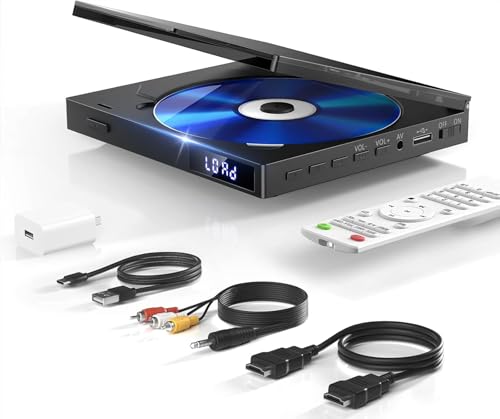 Slim Reproductor de DVD 1080P HDMI, USB 2.0, PAL/NTSC