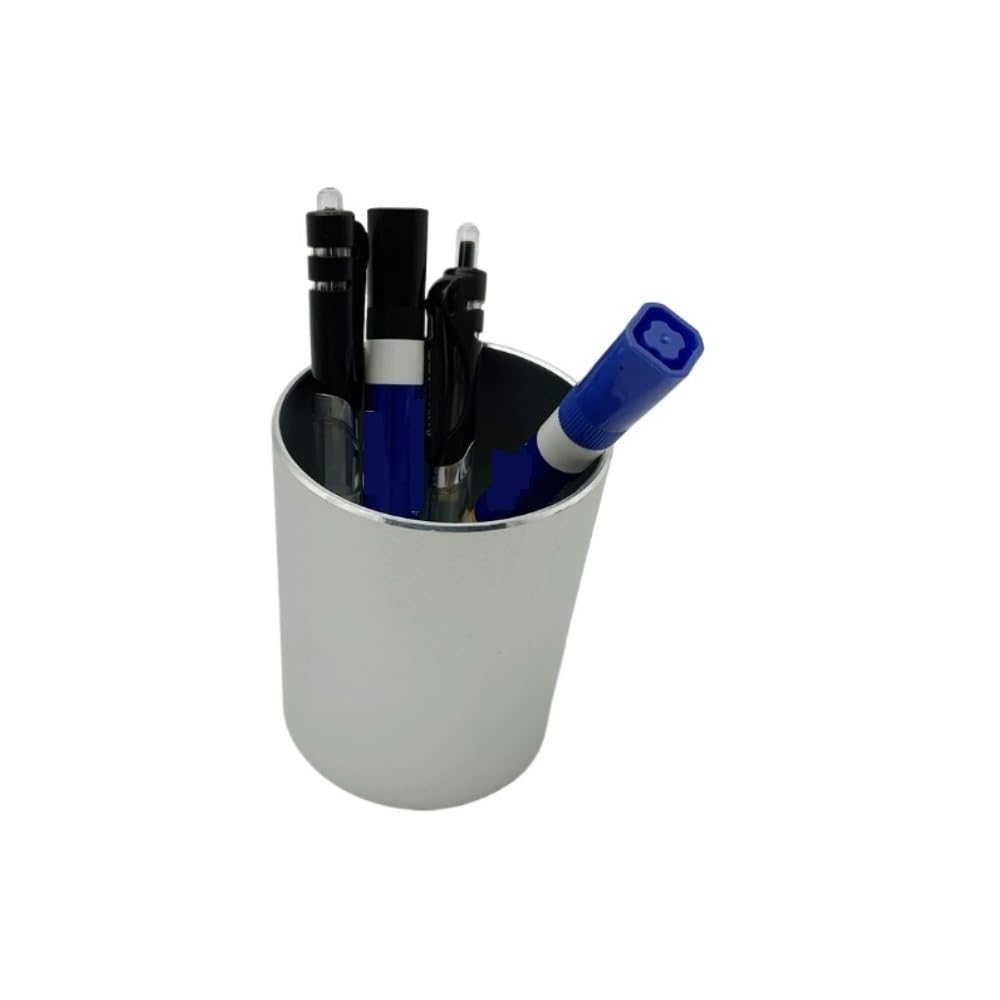 Stifteköcher Stifte Halter Runder Stifthalter, Schreibtisch-Organizer, Geeignet For Büros, Schulen Und Zuhause Schreibtisch-Organizer(Silver)
