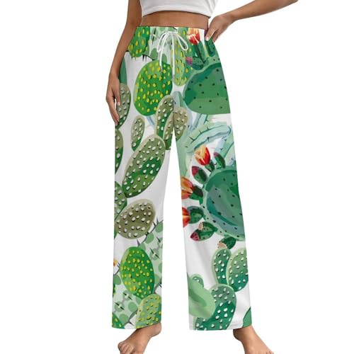Vêtement de nuit femme cactus vert pour des soirées cocooning
