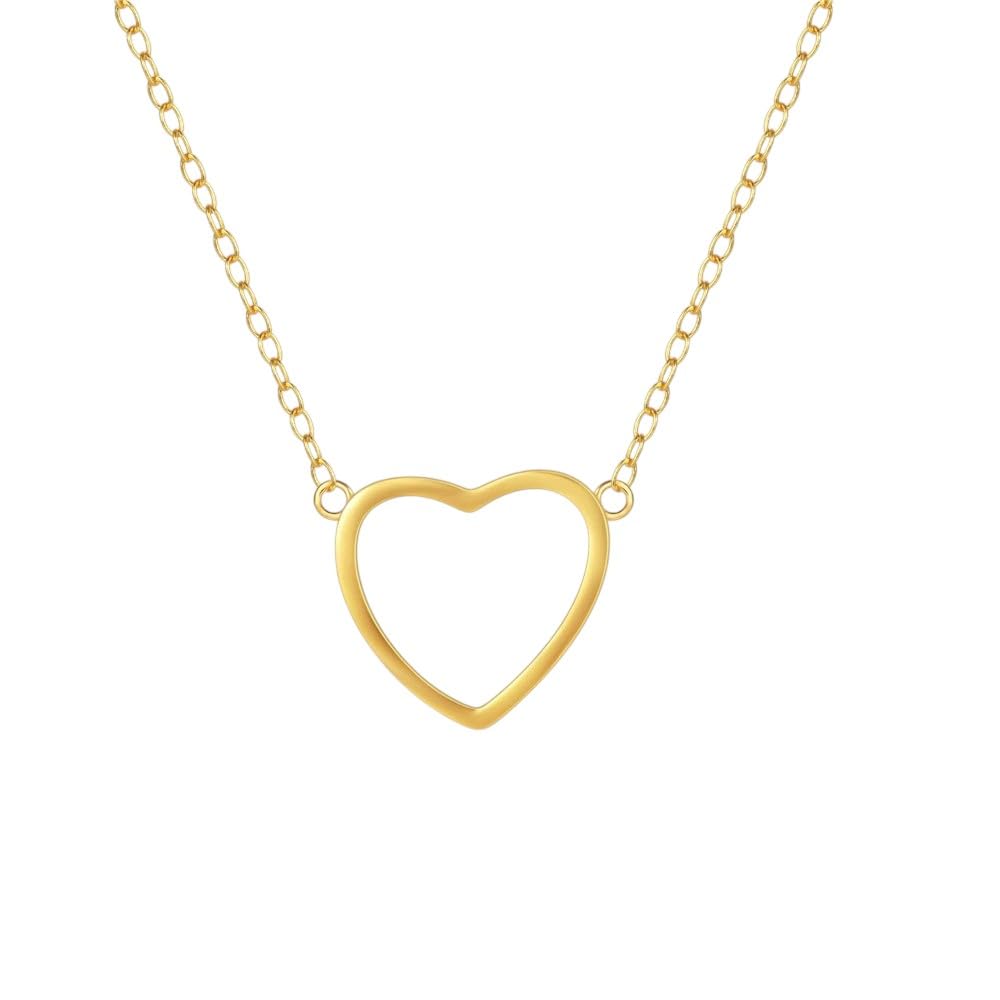 Collier cœur en argent anti-ternissement avec pendentif léger confortable - 2