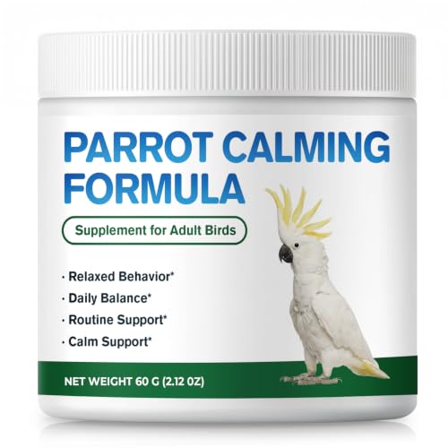 Clenurvito Bird Calming Supplement for Parrots & Pet Birds, L-Theanine Powder for Relaxed Behavior, Daily Calm Support During Travel, Visitors & Routine Changes, 60 g