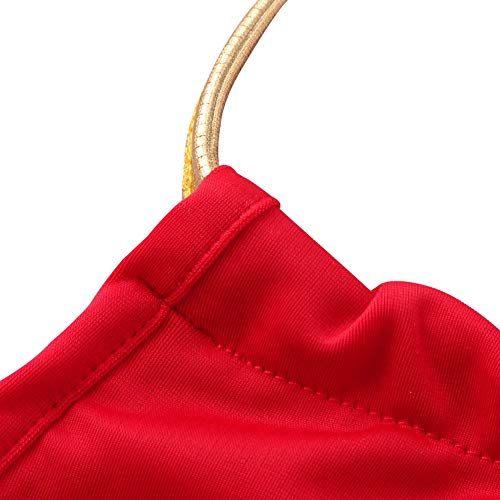 Biquíni infantil feminino com estampa de estrelas e bandeira dos EUA frente única biquíni de duas pe