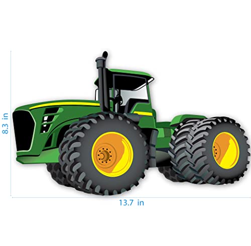 Stikart Repositionable Green Farm Tractor Wall Decal (8.3-Inches H By 13.7-Inches W) #TOP1