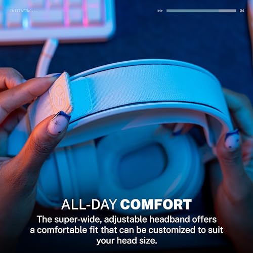 Image of JLab Nightfall Wireless Gaming Headset, Bluetooth 5.3, White