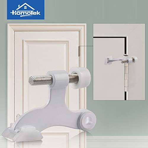HOMOTEK 20 Pack Hinge Pin White Door Stopper,Adjustable Deluxe Heavy Duty Door