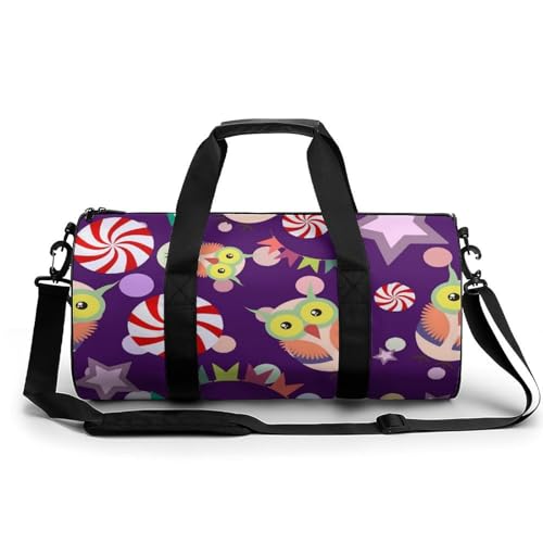 Sac de sport gym Chouette Étoilée - Sac de voyage week-end de 45x23x23cm cylindrique