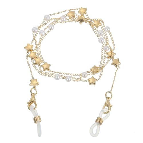 Image of uxcell Beads Eyeglass Chain, Pearl Glasses Strap Eyewear Retainer Chain Around Neck Sunglass Holder for Girls Women