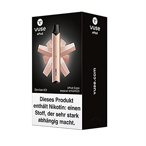Vuse ePod Device Kit | E-Zigarette ohne Nikotin/Caps | Dampfer Set mit Pod System (Roségold) – Bild 3