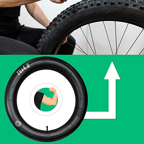 MOOVMOOV 26x4.0 Inner Tube - Pack of 2 - for Fat Bike MTB Wide Tyres - Sizes 26x4.0 (98-559, 100-559, 102-559) - Extra Wide Wheel - Image 3