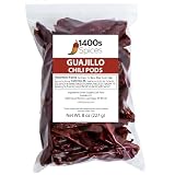 8oz Guajillo Stemless Chile, Whole Dried Peppers, Chiles Descolados by 1400s Spices