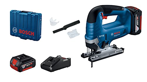 Bosch Professional GST 185 LI Scie sauteuse sans fil (18 V, batterie 2 x 4,0 Ah, chargeur, 0-3500...