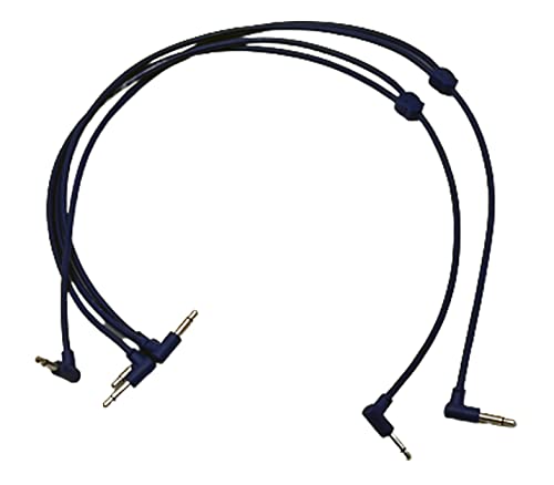 Câbles de raccordement Eurorack Luigi's M-Doppio angle droit bleu