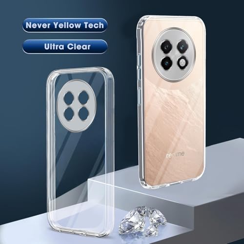 Image of Jkobi Back Cover for Realme 13 Plus (Silicone Clear Shockproof Case with Camera Protection | Soft and Flexible | Transparent)