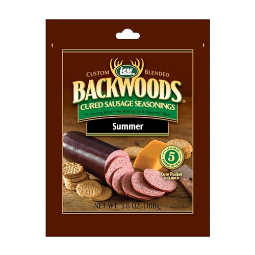 LEM Backwoods Cured Sausage Seasoning with Cure Packet, Summer Sausage
