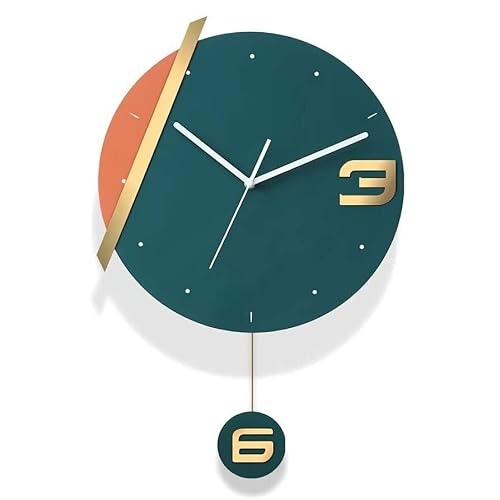 AZHKJKZH Wall Mounted Clock Nordic Style Wall Clock Living Room Home Time Art Deco Silent Modern Decor For Living Room(30 * 45cm)