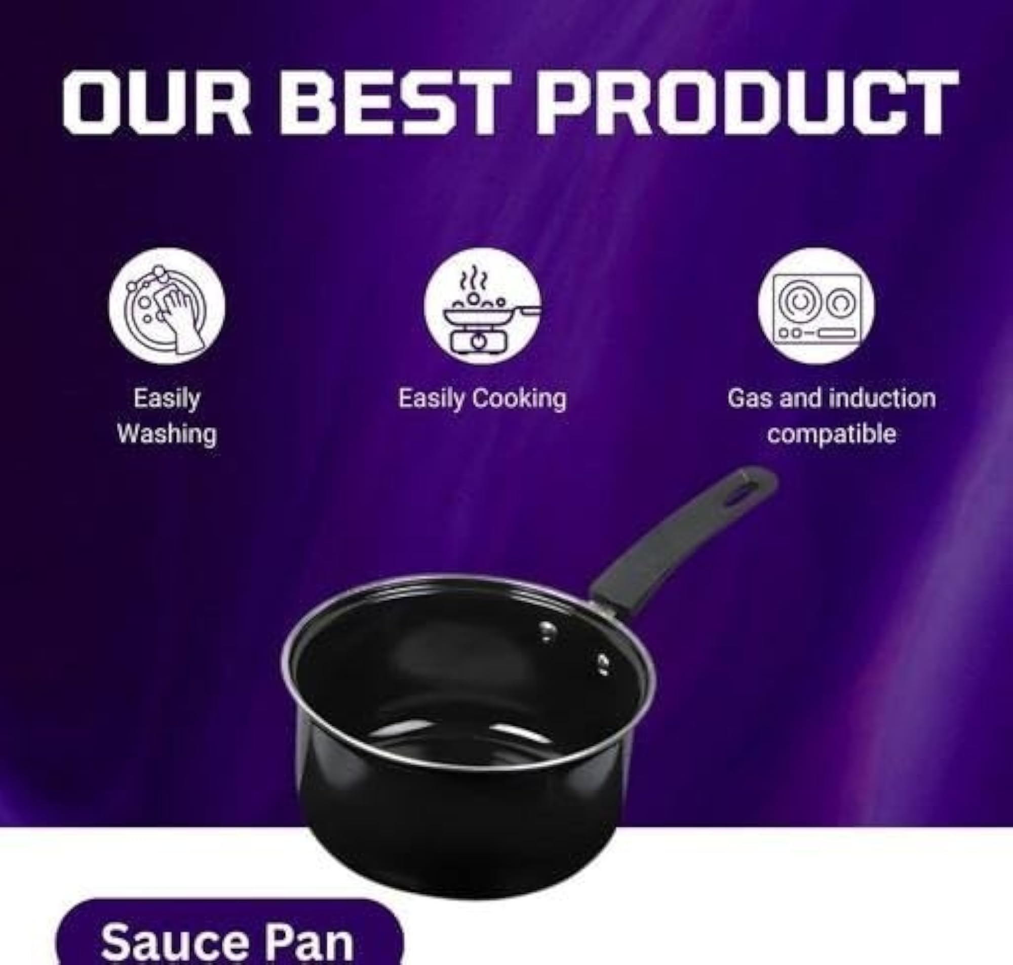 Induction Ceramic Cast Iron Cookware 6 Piece Set