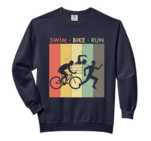 Triathlon Swim Bike Run Retro Vintage Triathlete Comfort Colors Adult