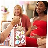 GAROZATION 12個ちゃんの月齢ステッカー 成長記録用 新生児 乳児用 ペーパーステッカー 繰り返し使用可能 糊跡残らない お腹に貼れる フォト記録に 馴れ初め記念