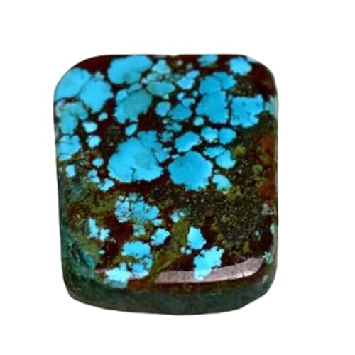 Turquoise naturelle rectangulaire cabochon vrac 17.78mm pierre création collier bague
