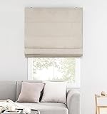 SHECUTE Roman Shades for Windows Cordless, Fabric Roman Window Shades for Bedroom, Living Room and H