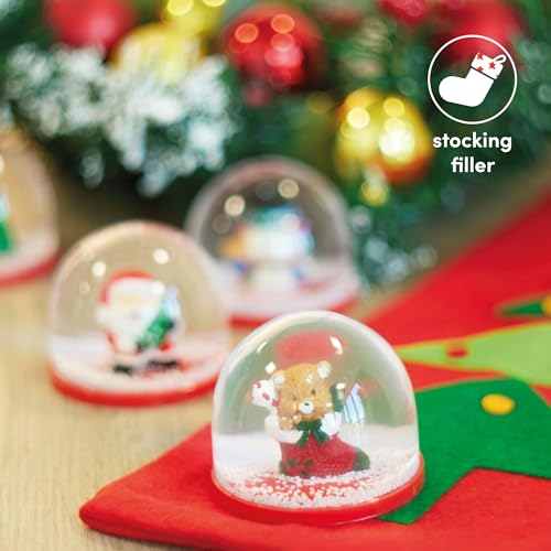 Miniatura 4 de The Twiddlers - 4 Mini Globos De Nieve Navideños, 5cm - Surtido De Diseños Navideños Festivos Para Rellenar Bolsas De Regalos De Fiesta Adornos Y Decoraciones