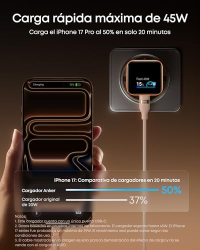 Cargador iPhone carga rápida Anker Nano 45W solución para iPad Pro sin cable 3